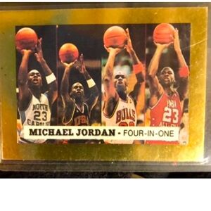 1989 Micheal Jordan (SUPER RARE) 4 in 1 card .